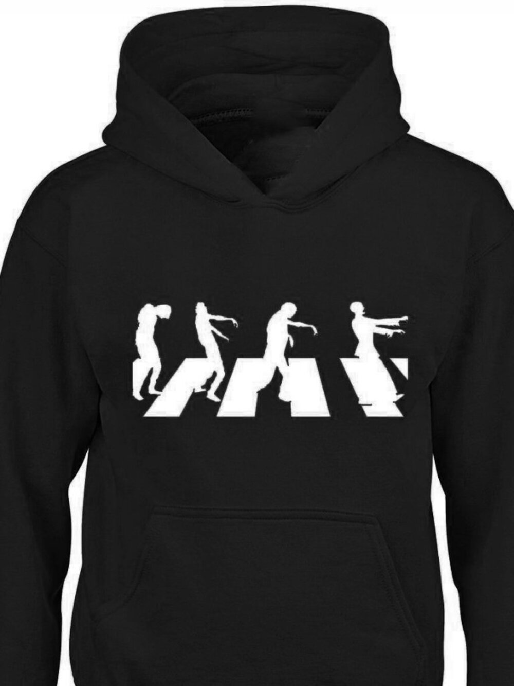 New Zombie Crossing Black Hoodie Fleece Sweatshirt